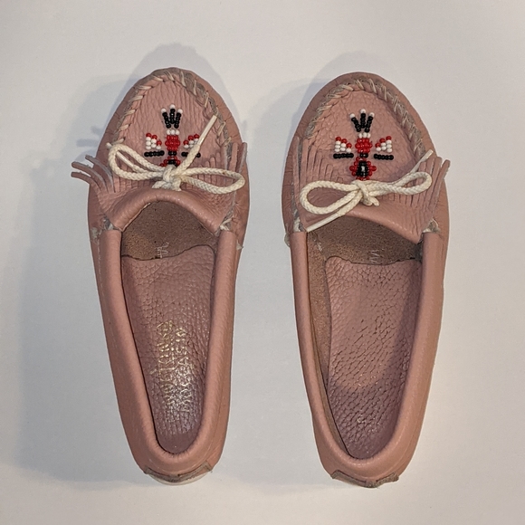 Minnetonka Moccasins Thunderbird Pink Leather - Picture 4 of 6